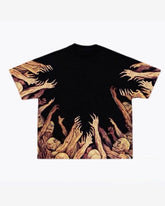 Plus Size Men's Street Fashion Scary Skull Print Trendy T-Shirt